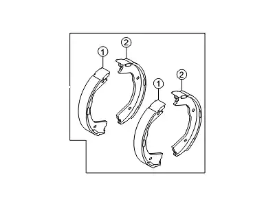 Тормозные колодки барабанные MOBIS 58305-3MA03