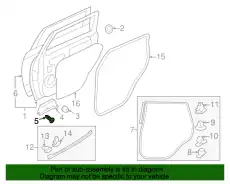 SCREW,TRUNK LID MF456111 MITSUBISHI