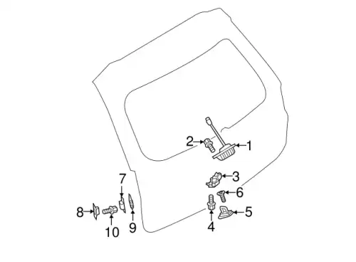BOLT,RR DOOR LOCKING MS240268 MITSUBISHI