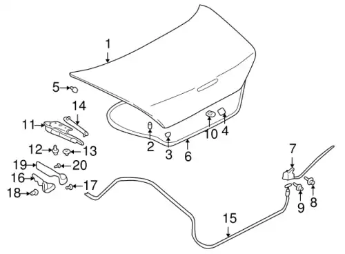 BOLT,TAILGATE LOCKING MS240033 MITSUBISHI