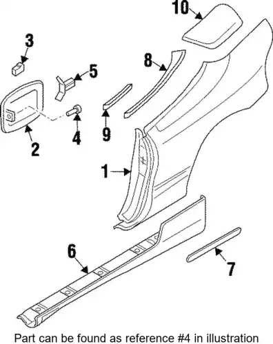 BOLT,FUEL FILLER LID PANEL MU240097 MITSUBISHI