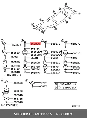 болт!\ Mitsubishi Pajero MB115515
