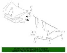 BOLT,HOOD HINGE MU240002 MITSUBISHI