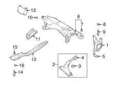 BOLT,FR AXLE CROSSMEMBER MU240023 MITSUBISHI