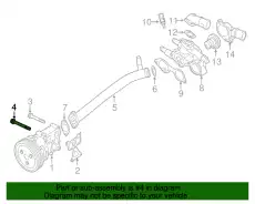 BOLT,WATER PUMP MF911402 MITSUBISHI