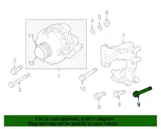 BOLT,ENG SUPPORT ROD MF140473 MITSUBISHI