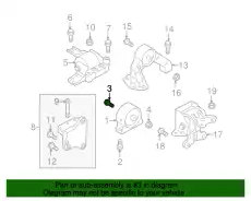 BOLT,ENG RR MOUNTING MF911716 MITSUBISHI