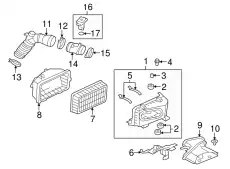 CLAMP,AIR CLEANER INR MF661142 MITSUBISHI