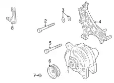 BOLT,ALTERNATOR MF103202 MITSUBISHI