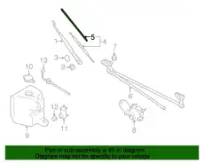 BLADE,WINDSHIELD WIPER MB821509 MITSUBISHI