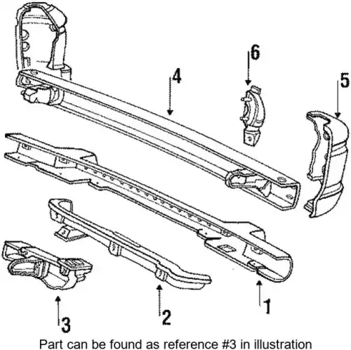 REINFORCEMENT,RR BUMPER,RH MB428266 MITSUBISHI
