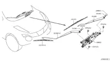 поводок стеклоочистителя!\ Nissan 288861KA0A