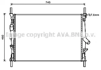 Радиатор кондиционера (конденсатор) AVA FDA2589