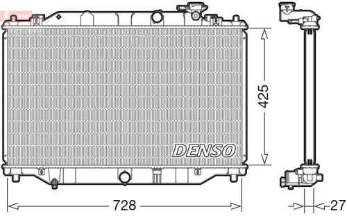 Радиатор системы охлаждения двигателя DENSO DRM44040