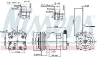 компрессор кондиционера, роторный Scan 89461 NISSENS