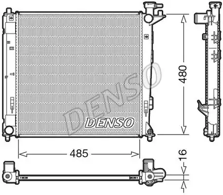 Радиатор системы охлаждения двигателя DENSO DRM41008