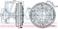вискомуфта привода вентилятора d=250 DAF 86065 NISSENS