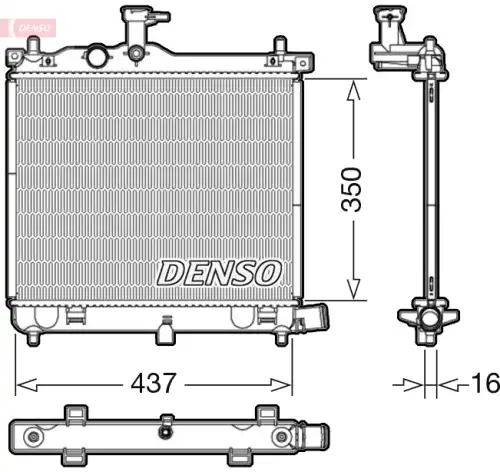 Радиатор системы охлаждения двигателя DENSO DRM41009