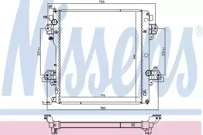 Radiator, engine cooling 646917 NISSENS