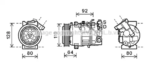 компрессор кондиционера Renault Megane 1.6i 08) RTAK492 AVA