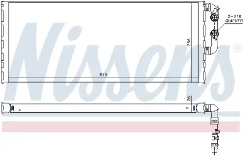 Радиатор кондиционера (конденсатор) NISSENS 60872