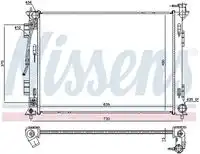 Радиатор системы охлаждения двигателя NISSENS 675055