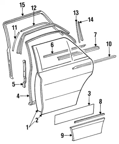 Уплотнитель двери MB 126 727 01 35