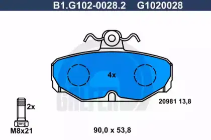 Колодки торм.зад. B1G10200282 GALFER