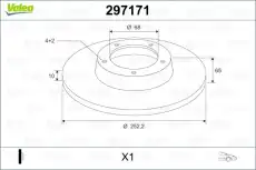 Тормозной диск VALEO 297171