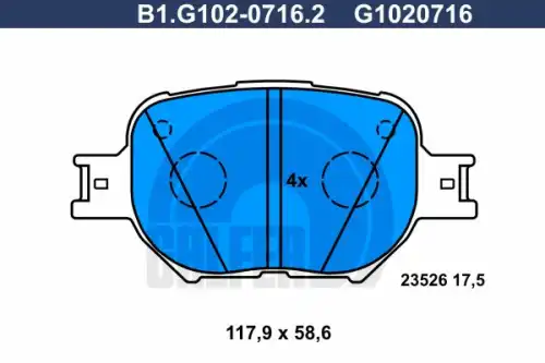 Колодки торм.пер. B1G10207162 GALFER