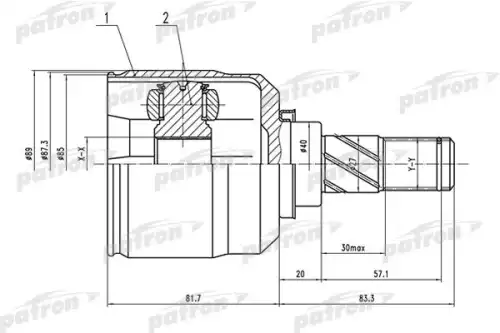 ШРУС PCV1546 PATRON