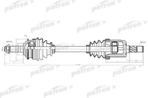 Полуось привода PDS3926 PATRON