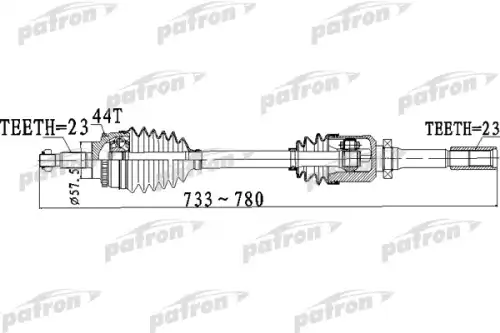 Вал приводной в сборе PATRON PDS0263
