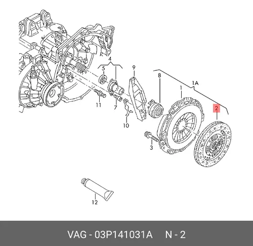 Диск сцепления VAG 03P141031A