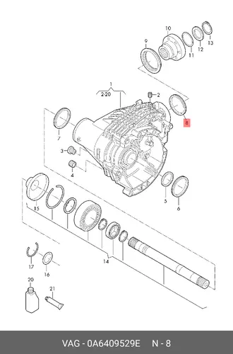 0A6409529E МАНЖЕТНОЕ УПЛОТНЕНИЕ VAG