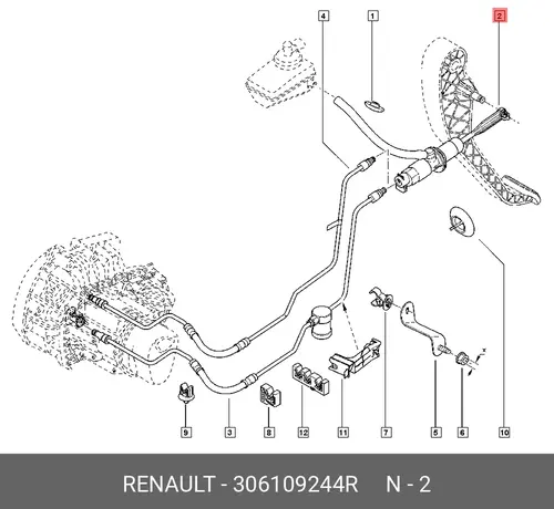 Цилиндр сцепления RENAULT 306109244R