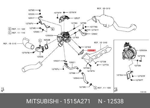 ПРОКЛАДКА ТУРБИНЫ 1515A271 MITSUBISHI