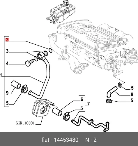 КОЛЬЦО УПЛОТНИТЕЛЬНОЕ 14453480 FIAT