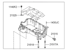 Поддон картера двигателя HYUNDAI / KIA 215203E003