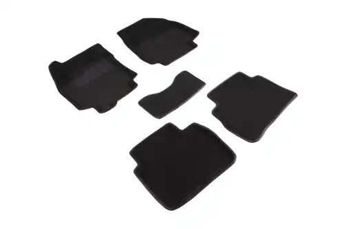Коврики в салон SEINTEX 71696 Nissan Tiida 2004-2014 5 шт., черный