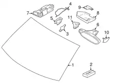 WINDSCREEN 95B845099AB PORSCHE