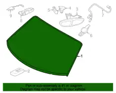WINDSCREEN CABRIOLET TINTE 99154191103 PORSCHE