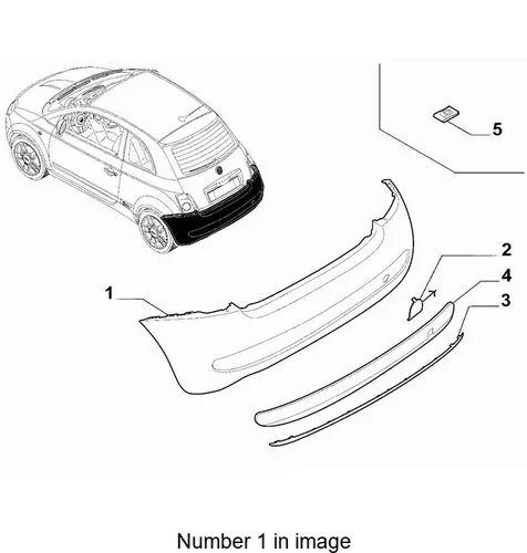 Бампер задний 71777639 FIAT