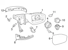 MIRROR - REAR VIEW - OUTER LR072913 LAND ROVER