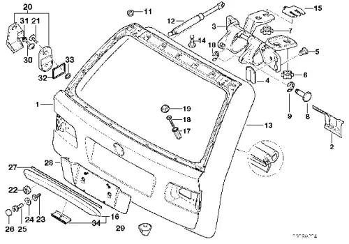 Ручка двери BMW 51 13 7 051 529