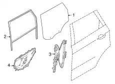 RUN - DOOR GLASS LR084159 LAND ROVER