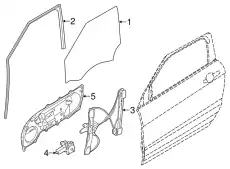 RUN - DOOR GLASS LR079519 LAND ROVER