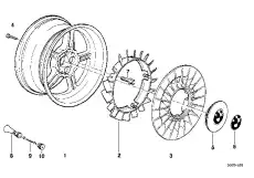 Эмблема !D=70MM \BMW 5' E12, E28, E34, 6' E24, 7' E23, E32 36 13 1 122 132