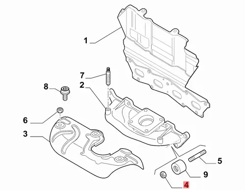 55240796 ГАЙКА М6 CHRYSLER