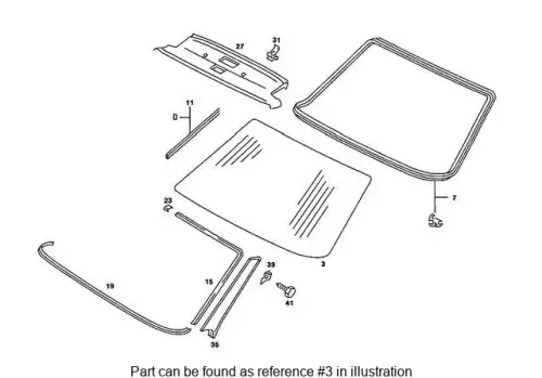 Windshield 0.869 ! \MB 116 671 00 10